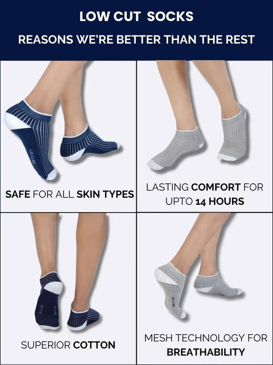  flexible ribbed low ankle socks for gym workouts
